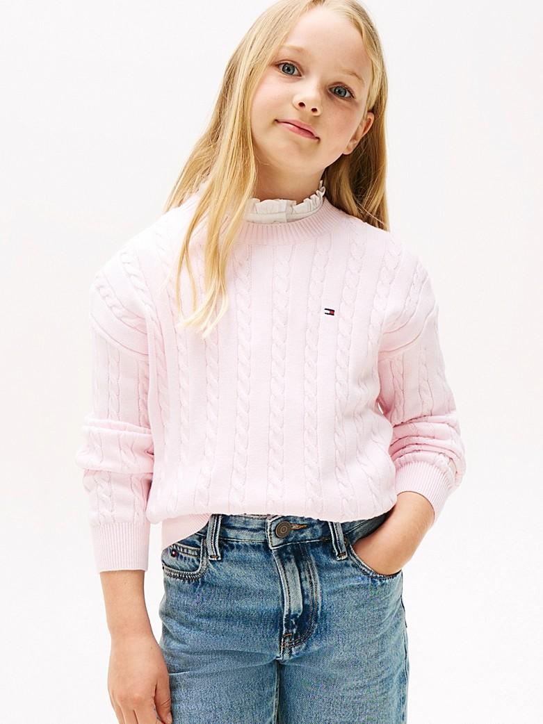 Pullover relaxed fit in maglia intrecciata KG0KG08547J TOG TOMMY HILFIGER 