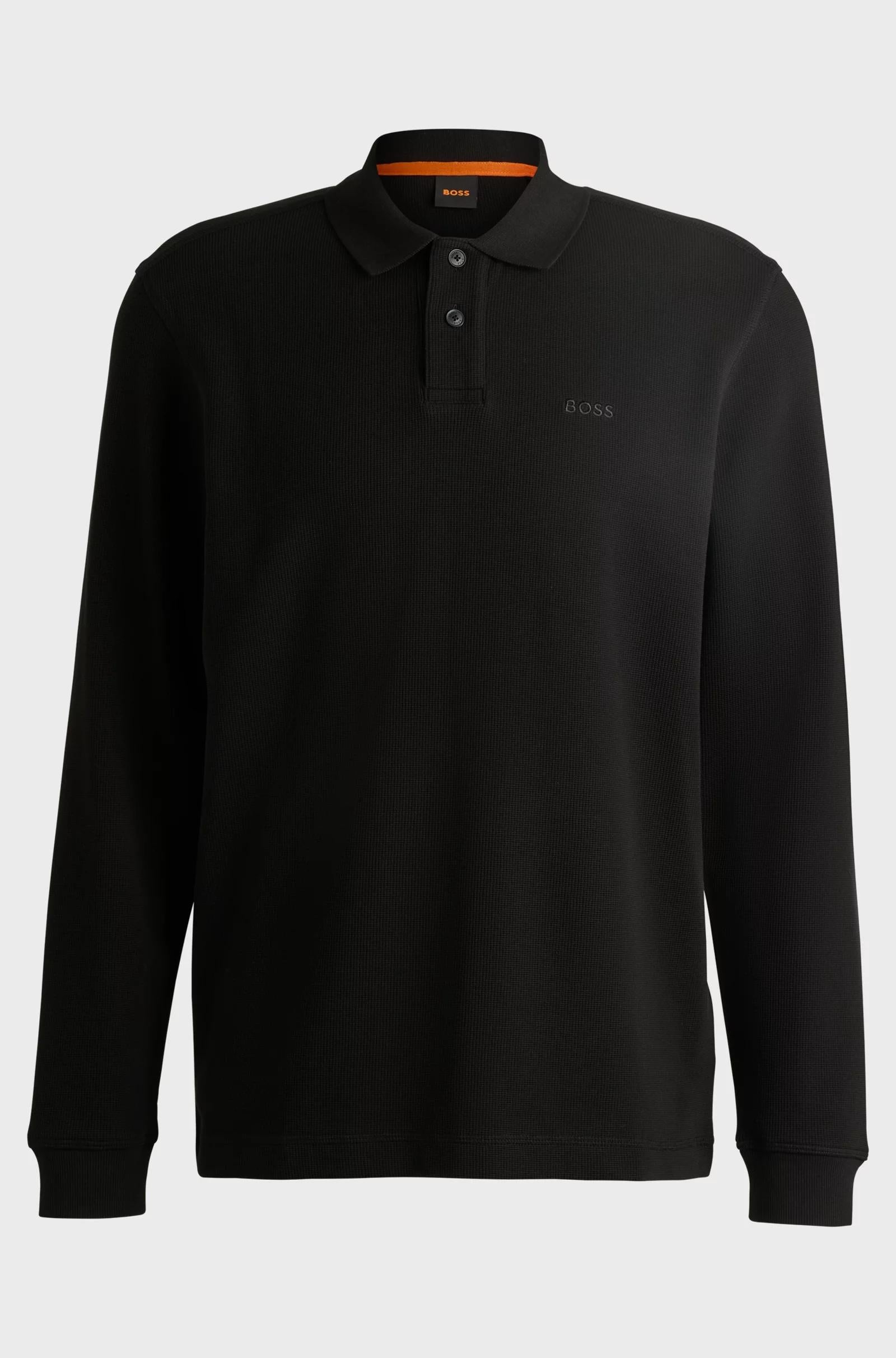 Polo in misto cotone elasticizzato con lavorazione a nido dape 50520710 001 BOSS 