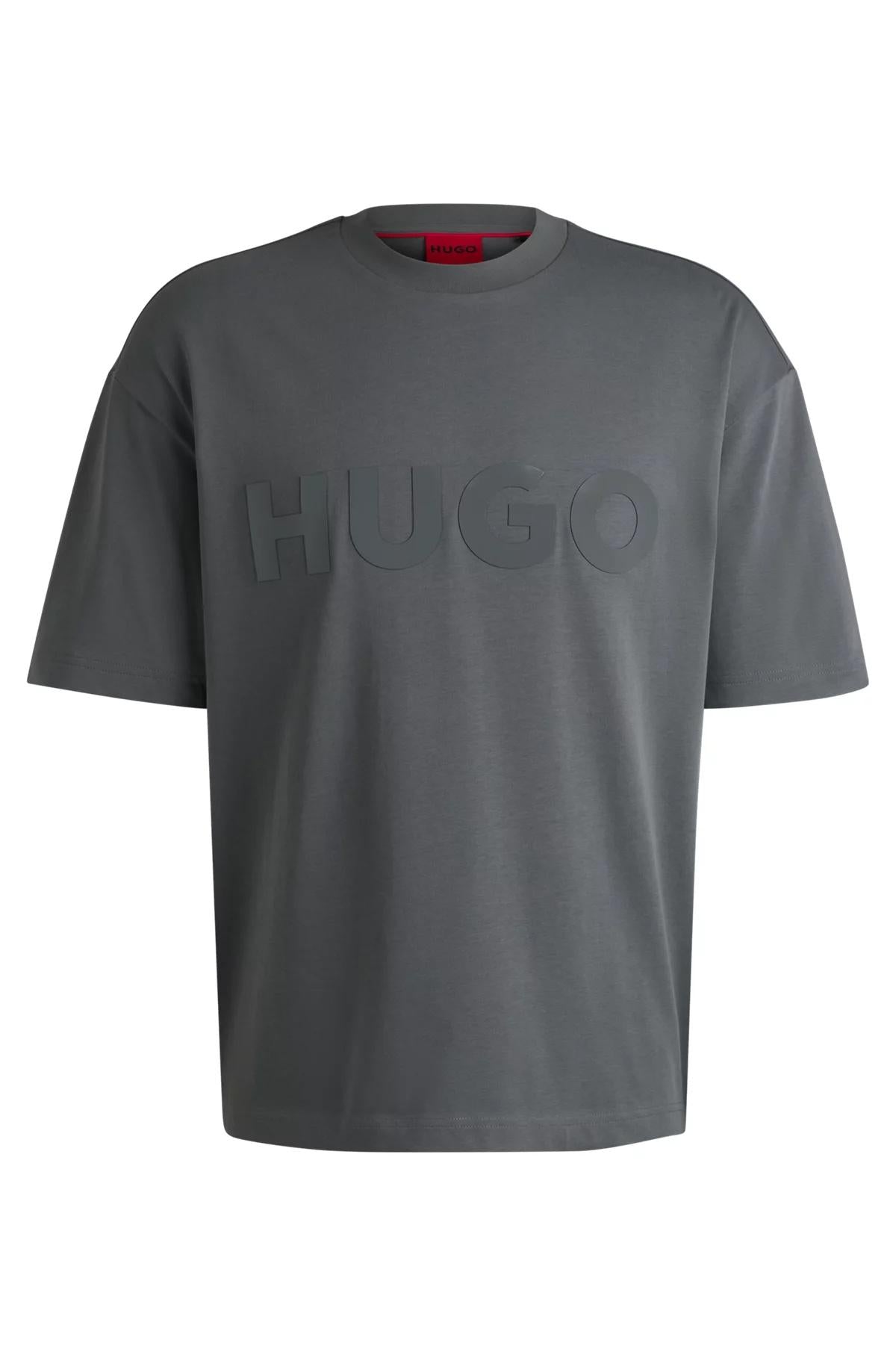 T-shirt oversize in cotone con logo riflettente decorativo 50525765 086 HUGO 