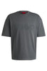 T-shirt oversize in cotone con logo riflettente decorativo