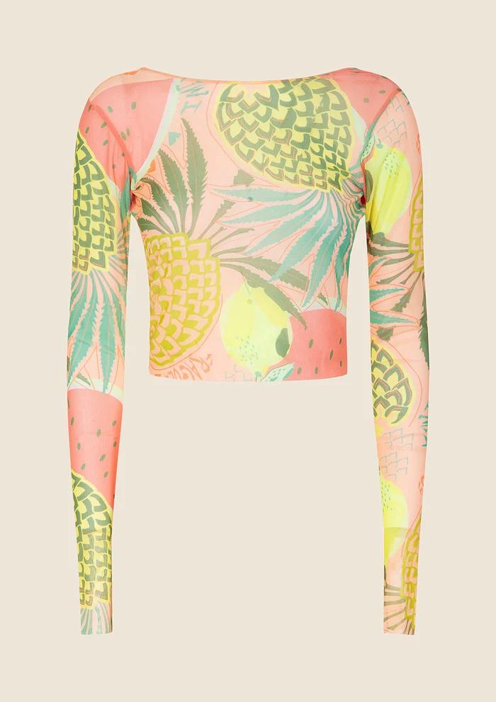 Crop Top Manica Lunga Fantasia 0628X 12 F**K 