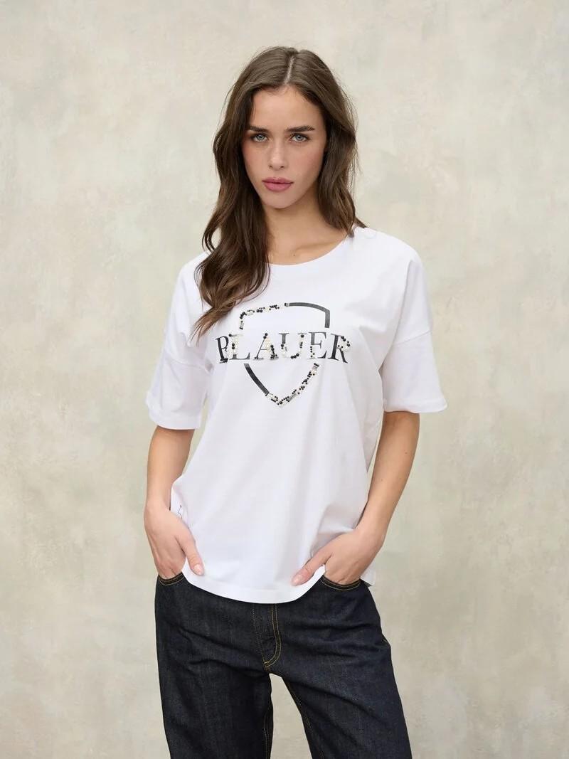 T-shirt perline e strass Millet 26SBLDH02416 100 BLAUER 