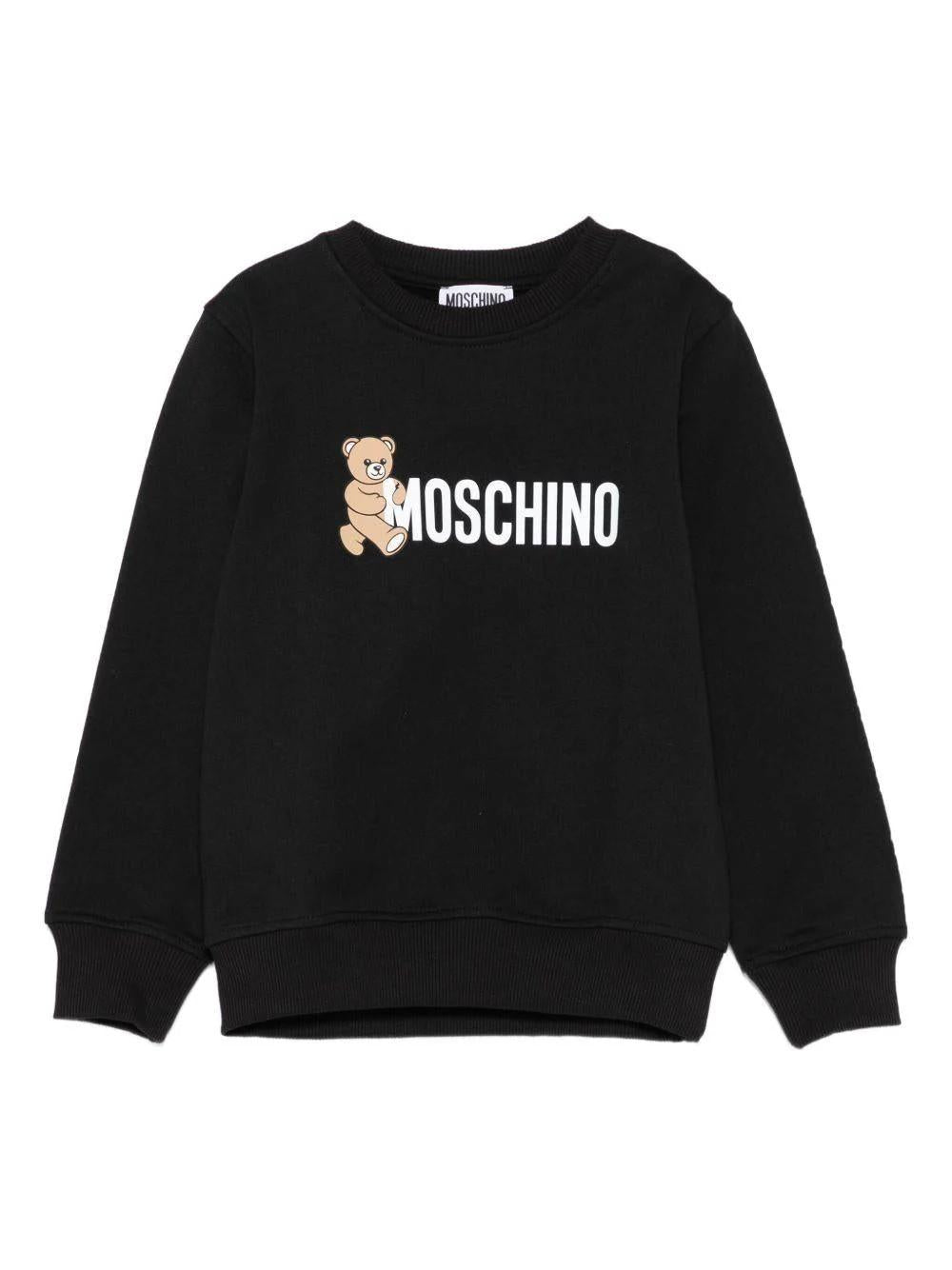 Felpa con stampa Teddy Bear HPF08VLCA83 60100A MOSCHINO KID 