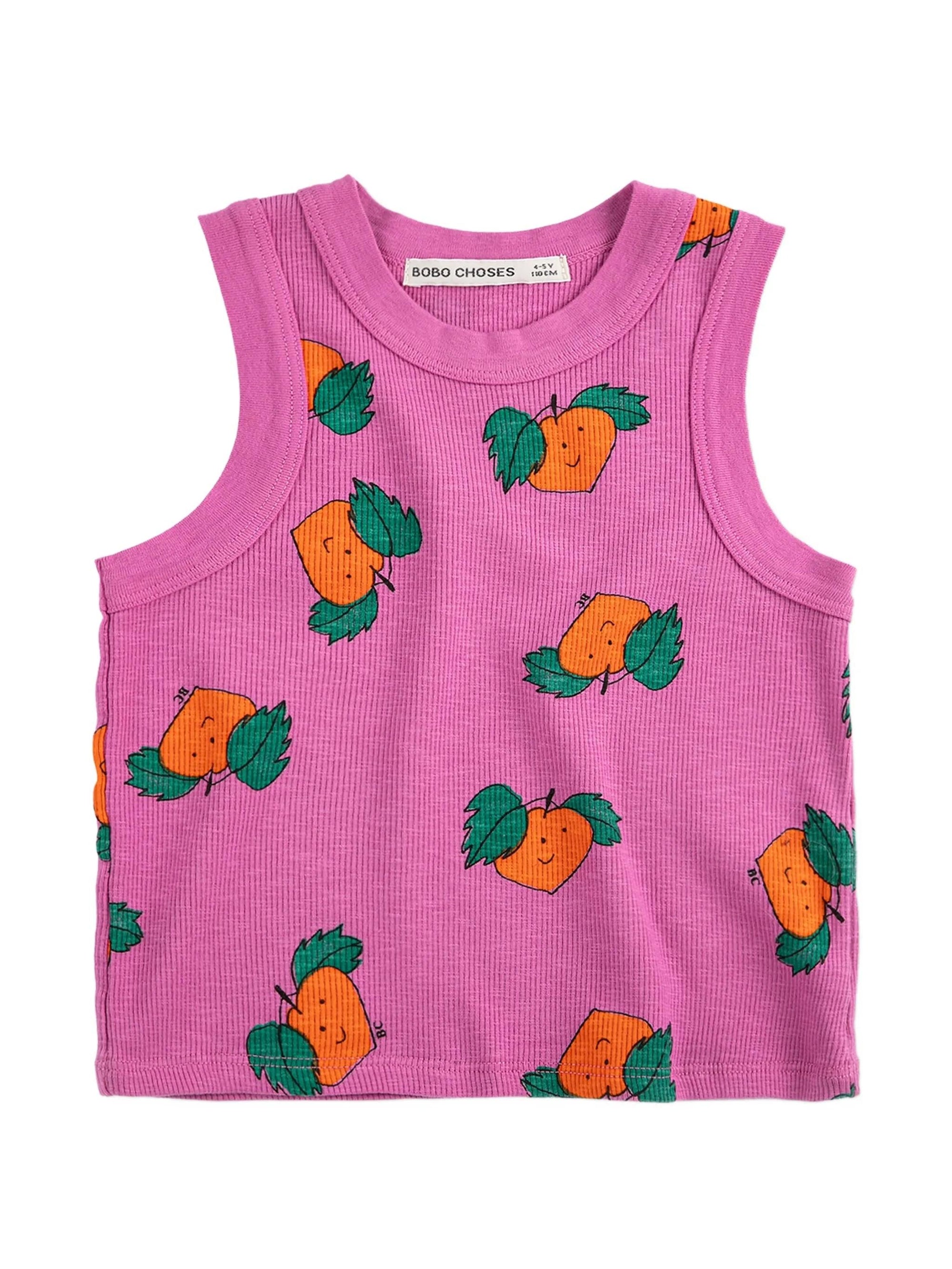 Top tangerine con stampa B126AC028 511 BOBO CHOSES 
