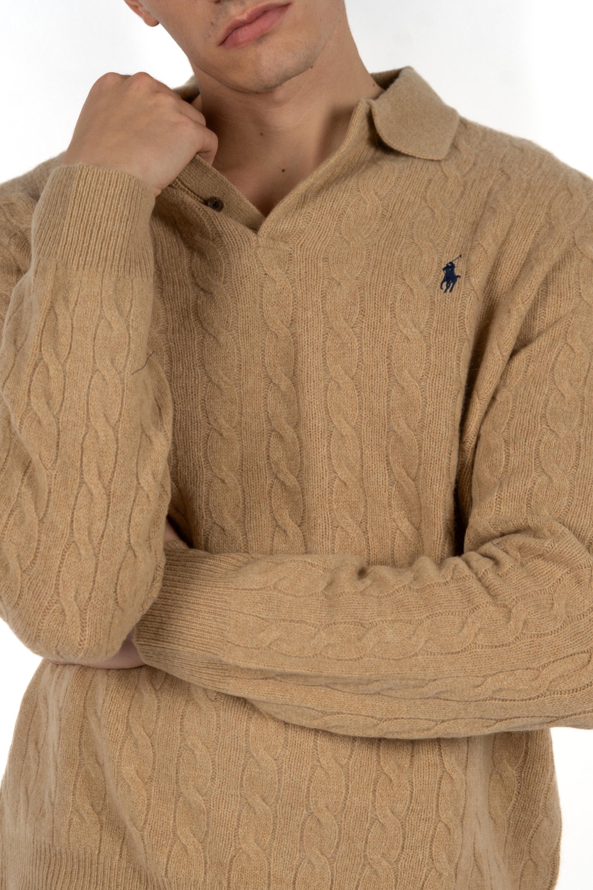 Maglia in lana e cashmere a trecce 710974165 004 POLO RALPH LAUREN 