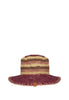Cappello in paglia plum