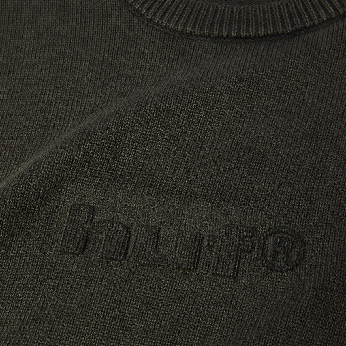 Pacific wash embossed crewneck sweate KN00581 BLACK HUF 