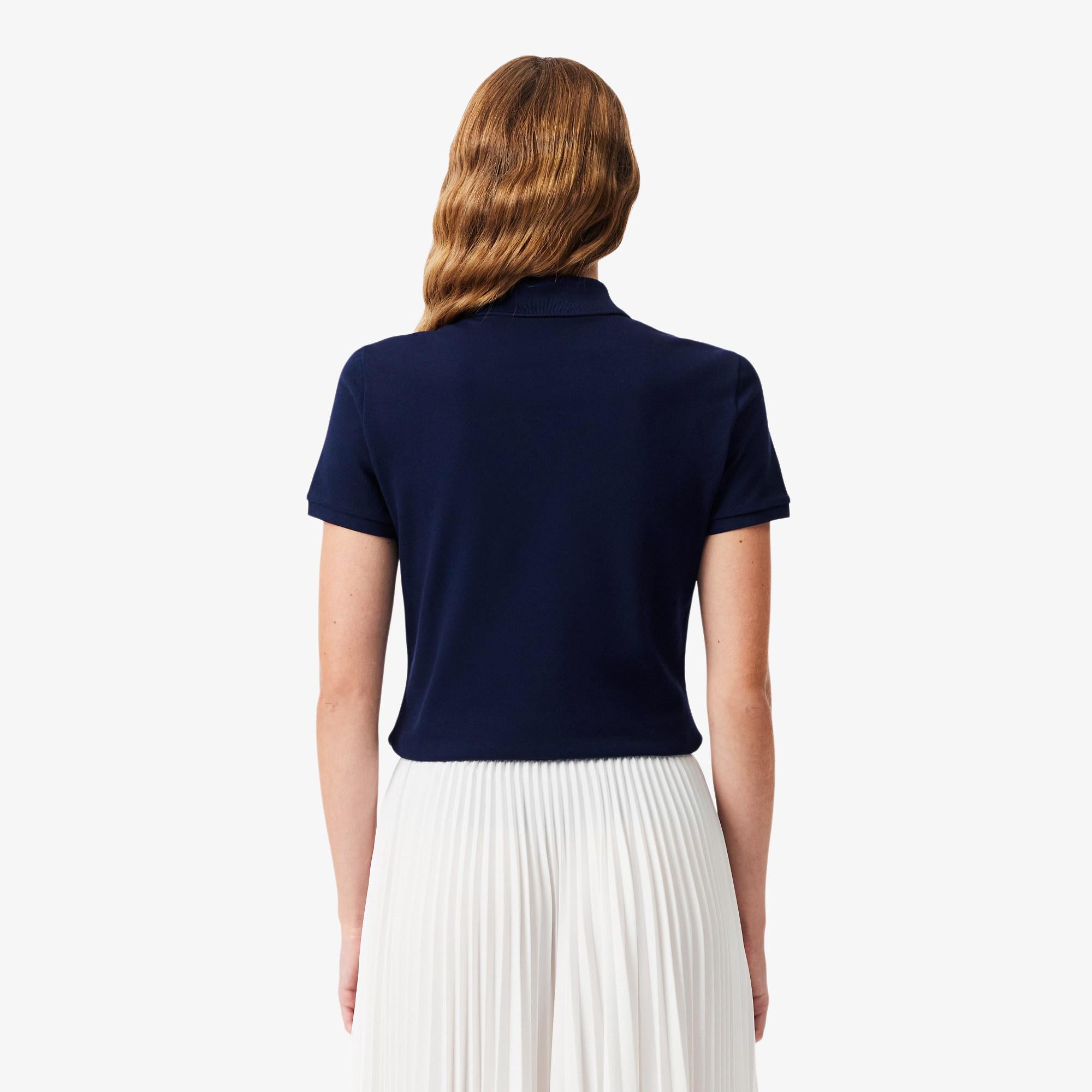 Polo da donna in piqué di cotone stretch Lacoste slim fit PF5462 166 LACOSTE 