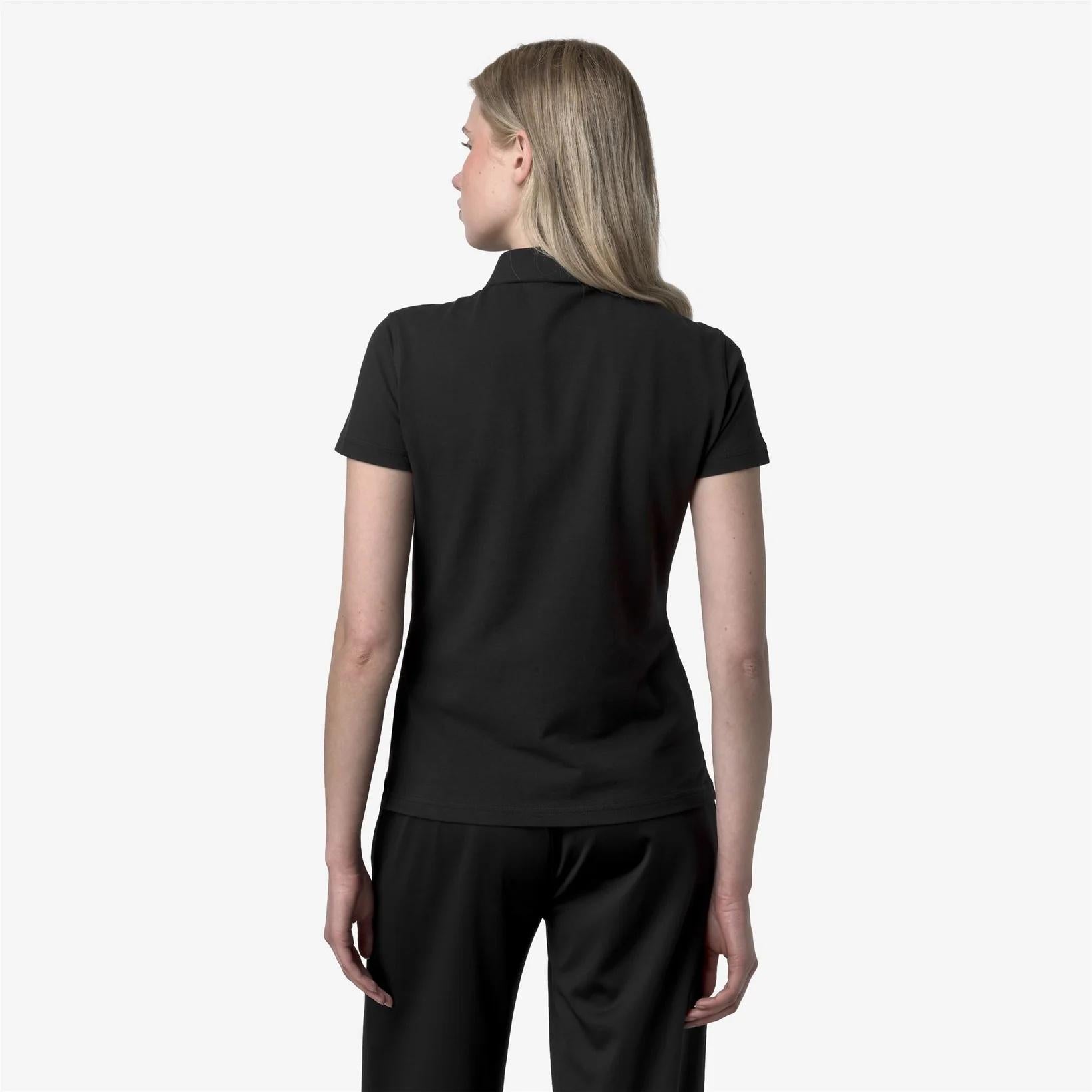 Polo Amedea Pique donna nero K1127GW USY K-WAY 