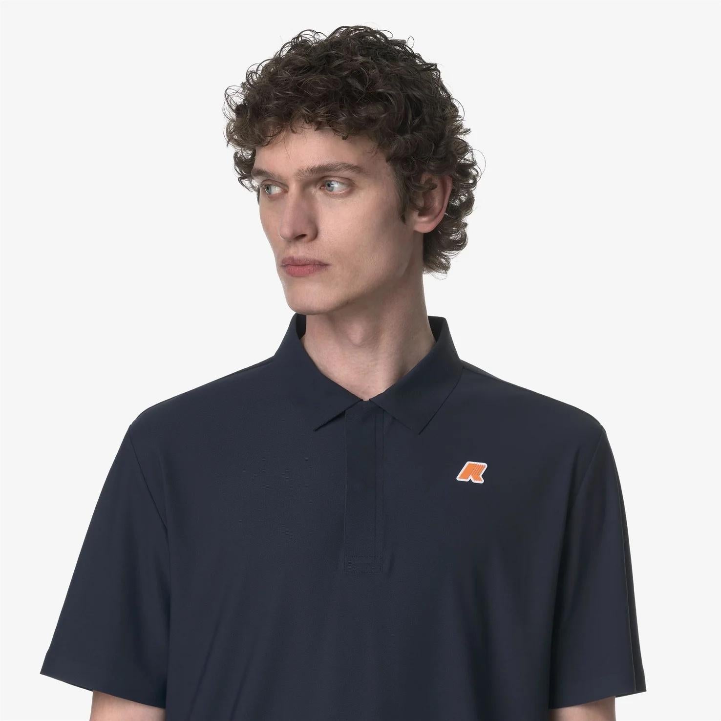 Polo da golf da uomo blu con tessuto elasticizzato K51346W K89 K-WAY 