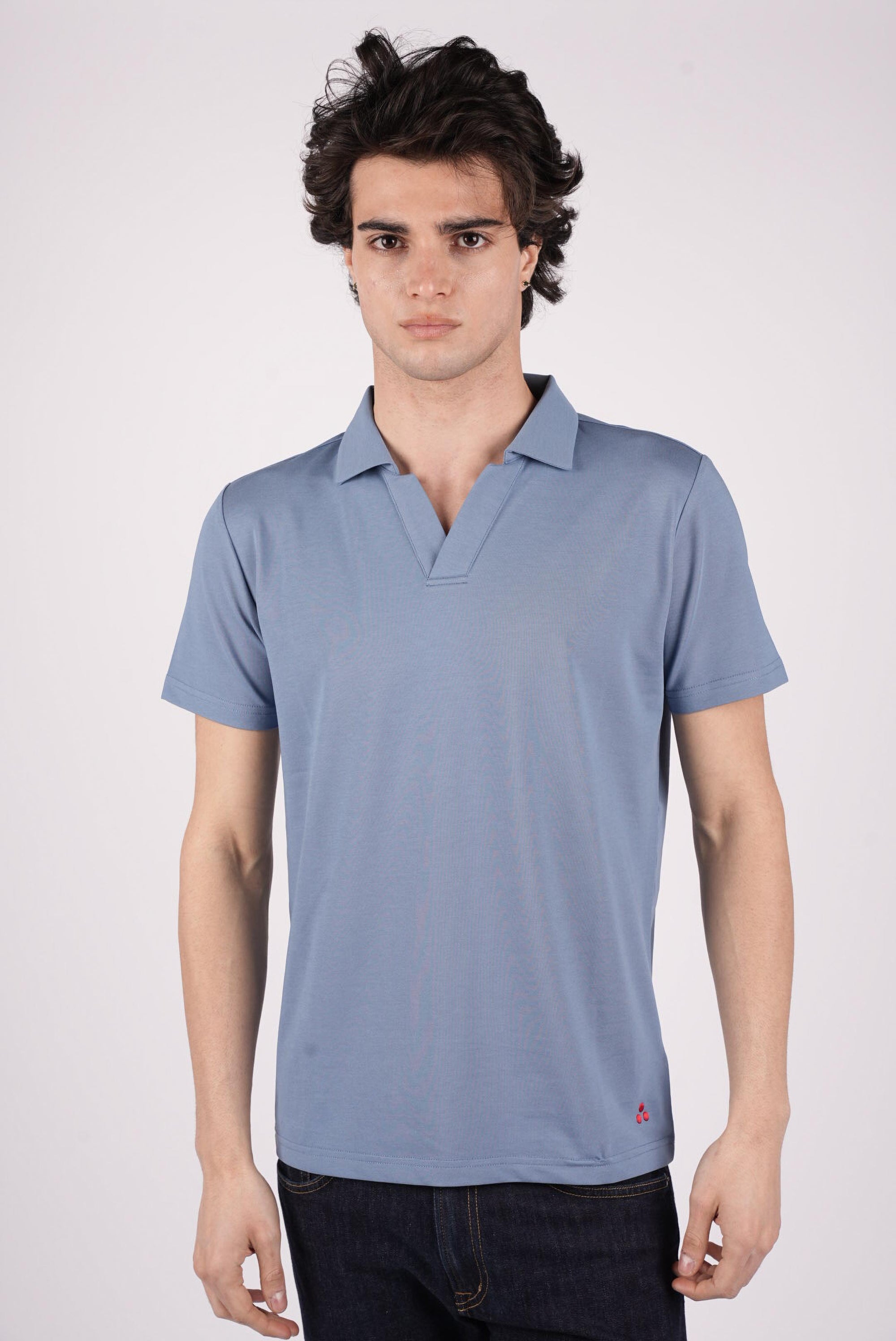 Polo in tricot di cotone, in punto piqué new helgo PEU5847 258 PEUTEREY 