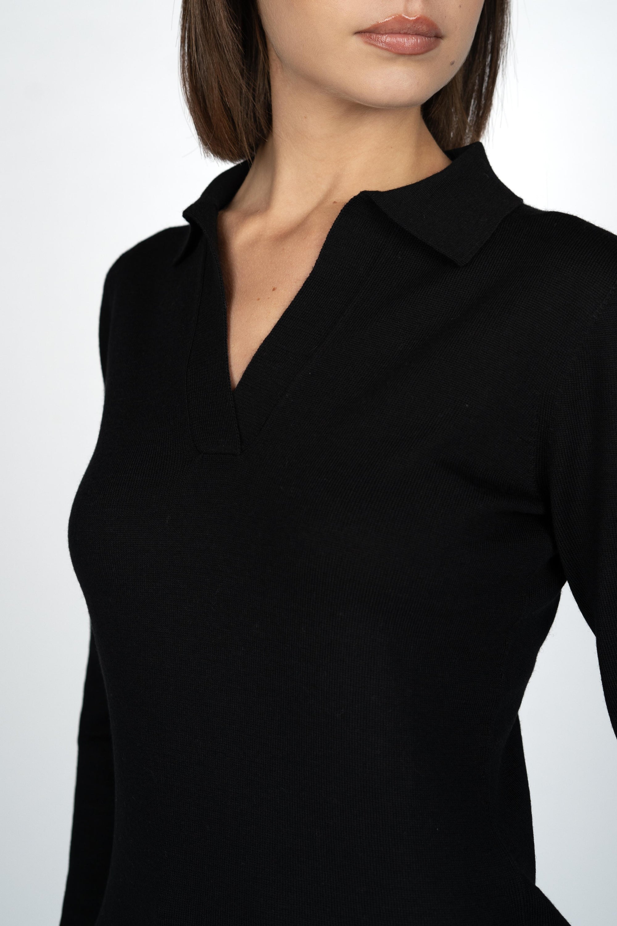 Polo skipper in Lana Merino 54219/14202 099 GRAN SASSO 