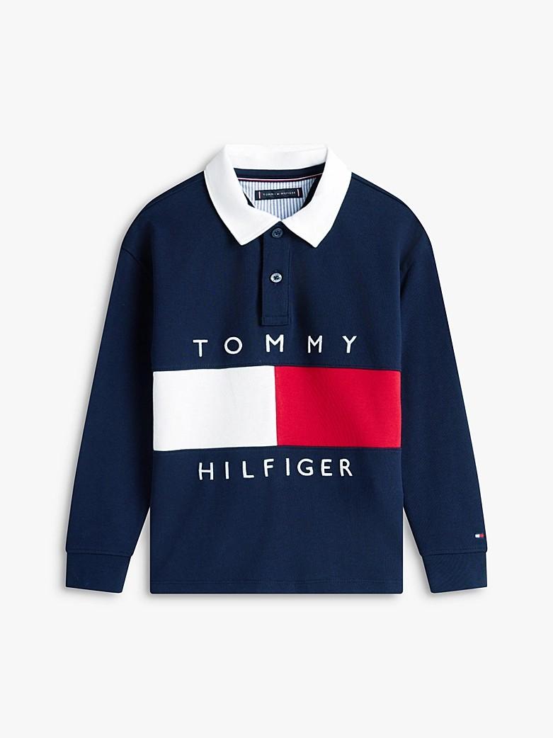 Polo Heritage a maniche lunghe color block KB0KB10354T C1G TOMMY HILFIGER 