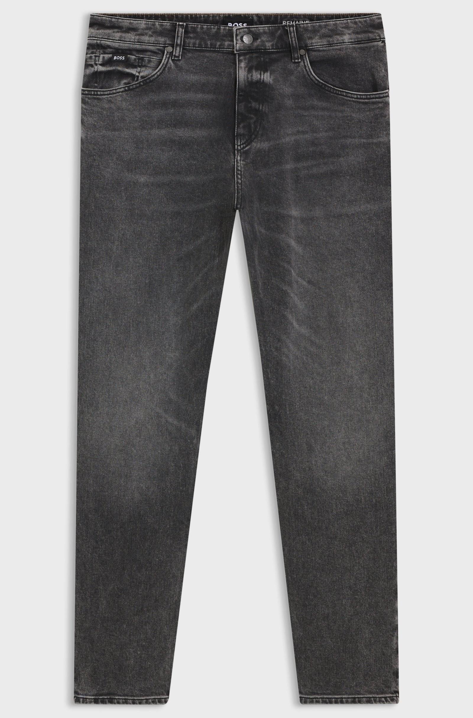 Jeans Maine regular fit in comodo denim elasticizzato grigio 50549809 009 BOSS 