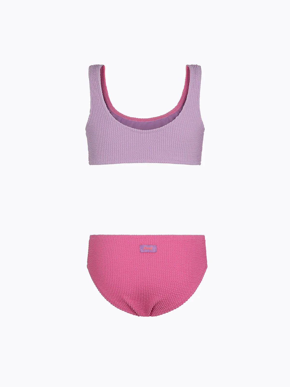 Bikini Bambina F**K Top con Slip Fisso Lilla FJ26SG0510 LC F**K 