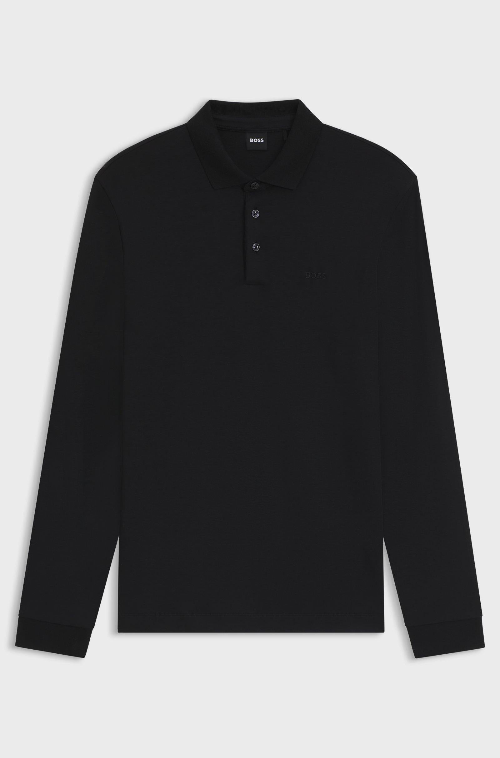 Polo in cotone interlock con logo ricamato 50468392 001 BOSS 