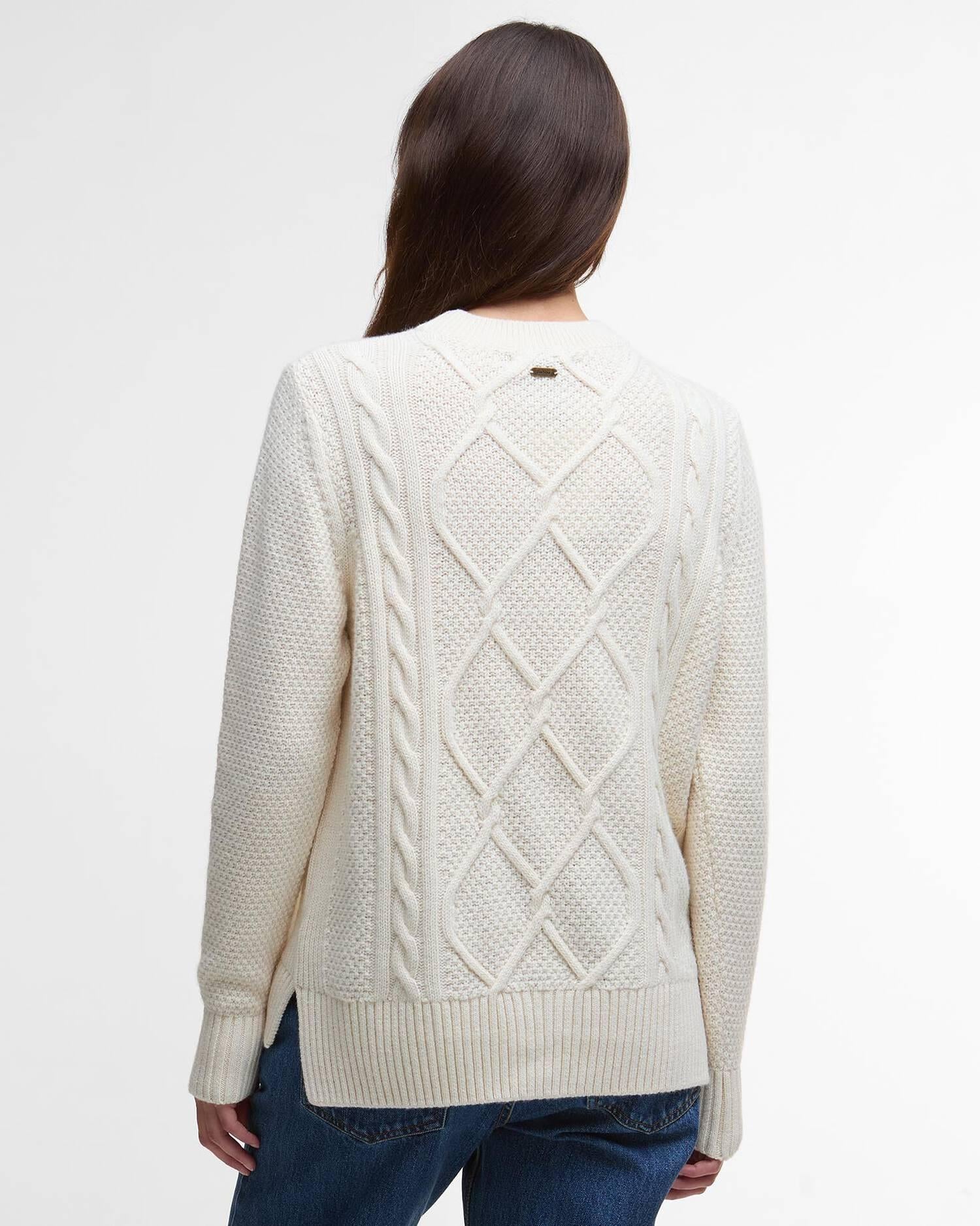 Maglione girocollo Burne con motivo a rombi LKN1572 WH51 BARBOUR 