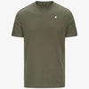 T-Shirt in Cotone Slim Fit Uomo Verde Lichene