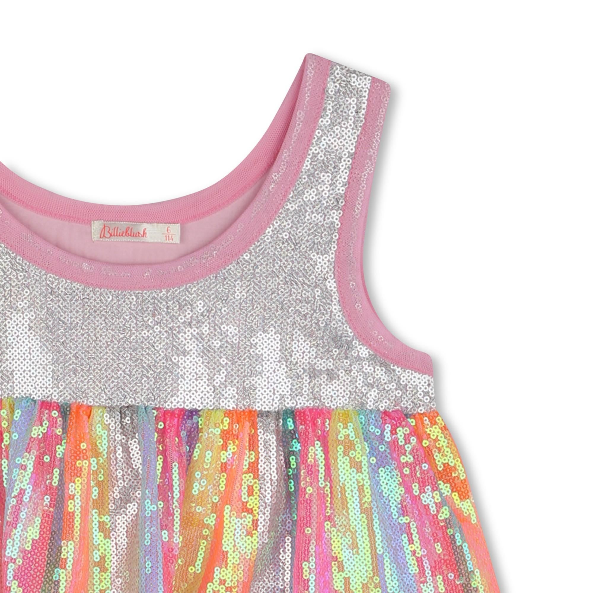 Vestito in tulle con bretelle U20968 462 BILLIEBLUSH 
