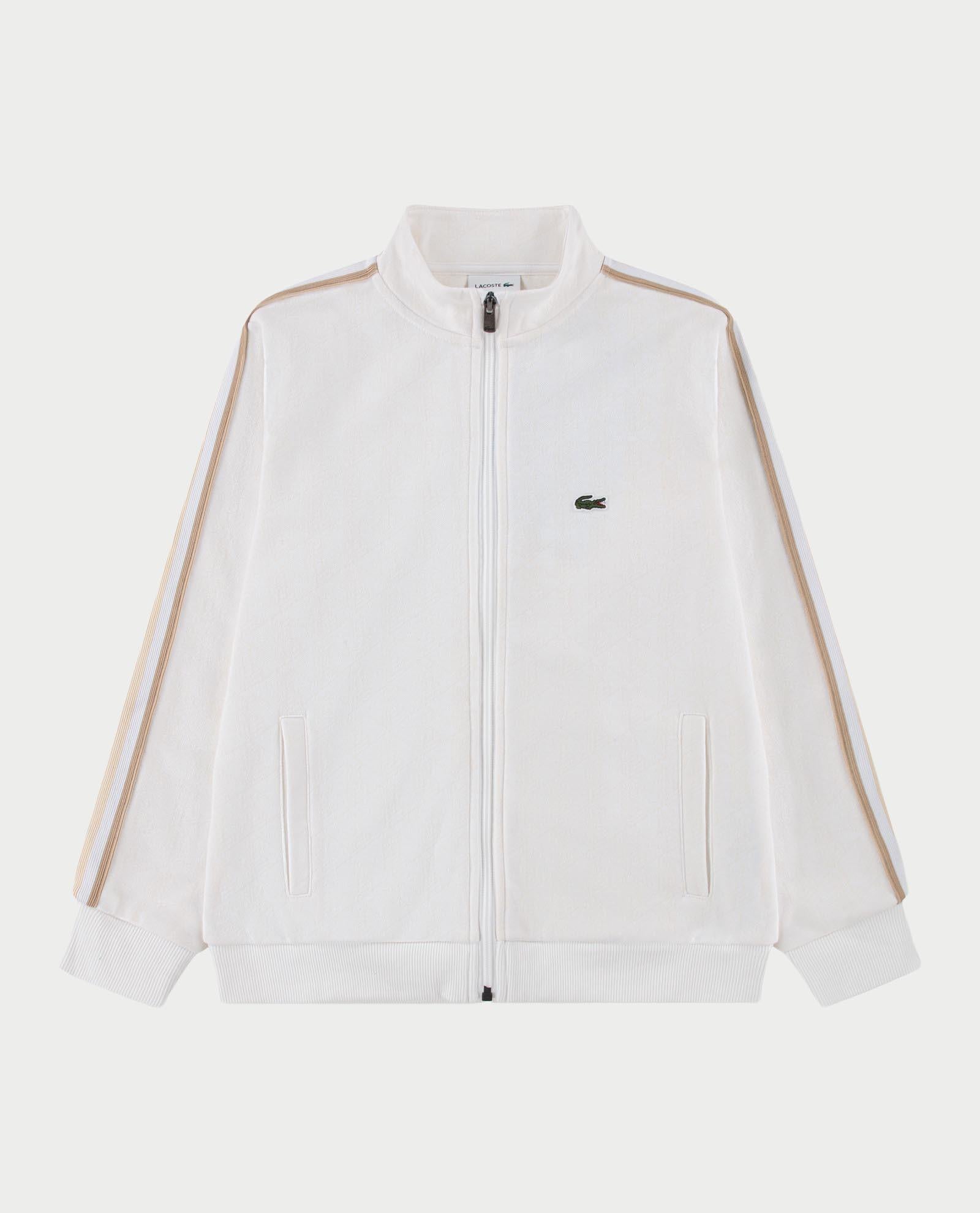 Felpa unisex a collo alto con zip e monogramma 947108 W8L LACOSTE 