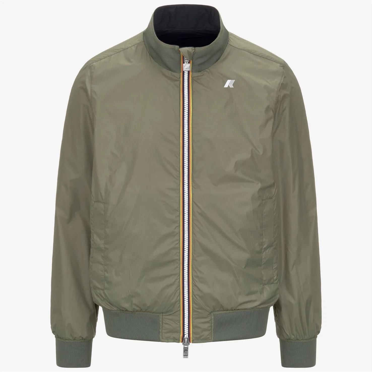 Bomber impermeabile reversibile da uomo blu verde K6123PW B0T K-WAY 