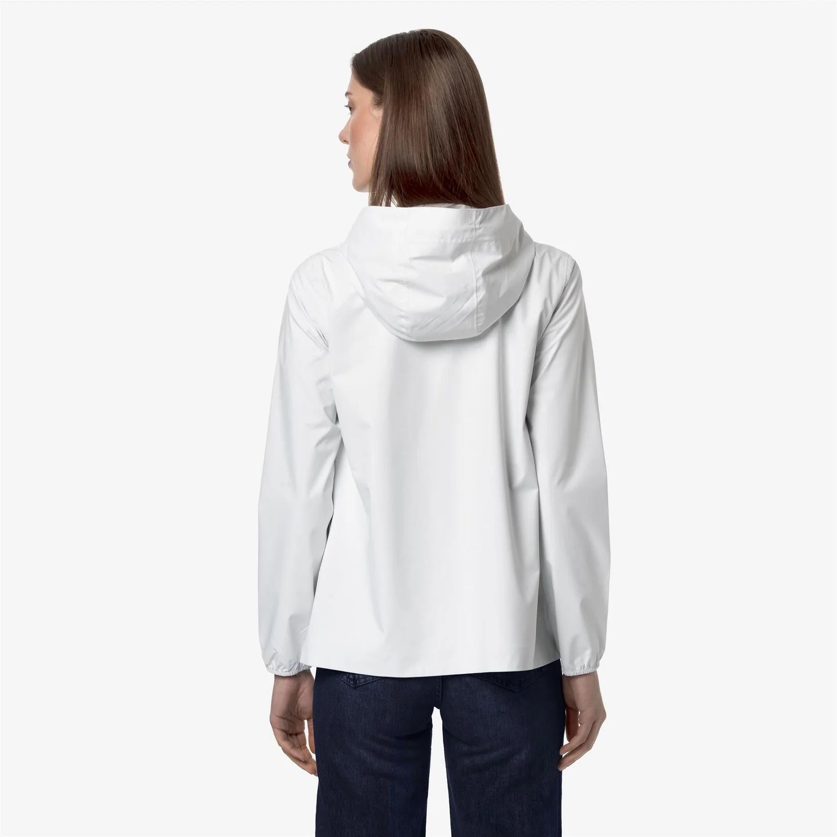 Giacca impermeabile donna Marguerite Stretch Dot  bianco mezza lunghezza K31382W 001 K-WAY 