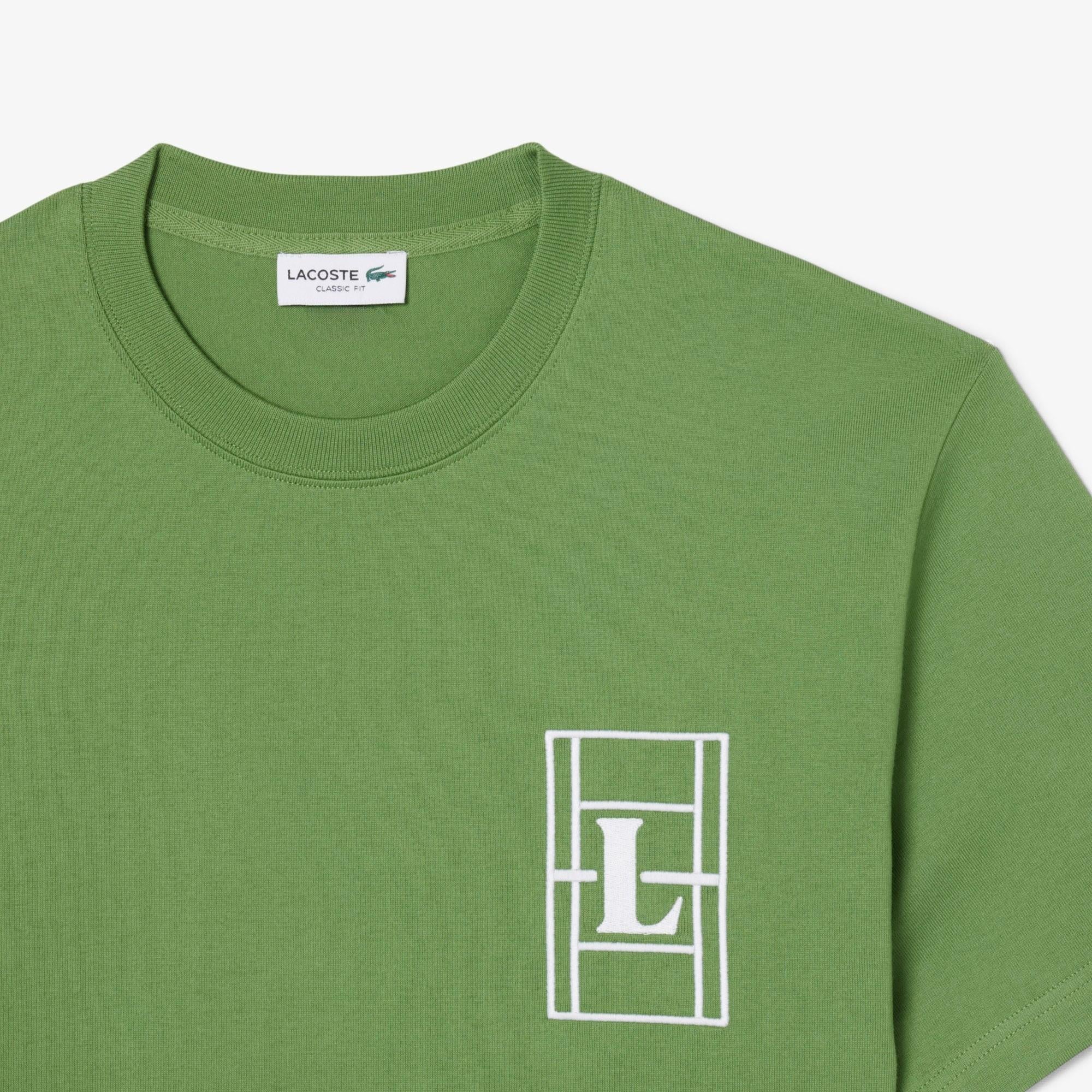 T-shirt in jersey pesante ricamato TH1716 02M LACOSTE 