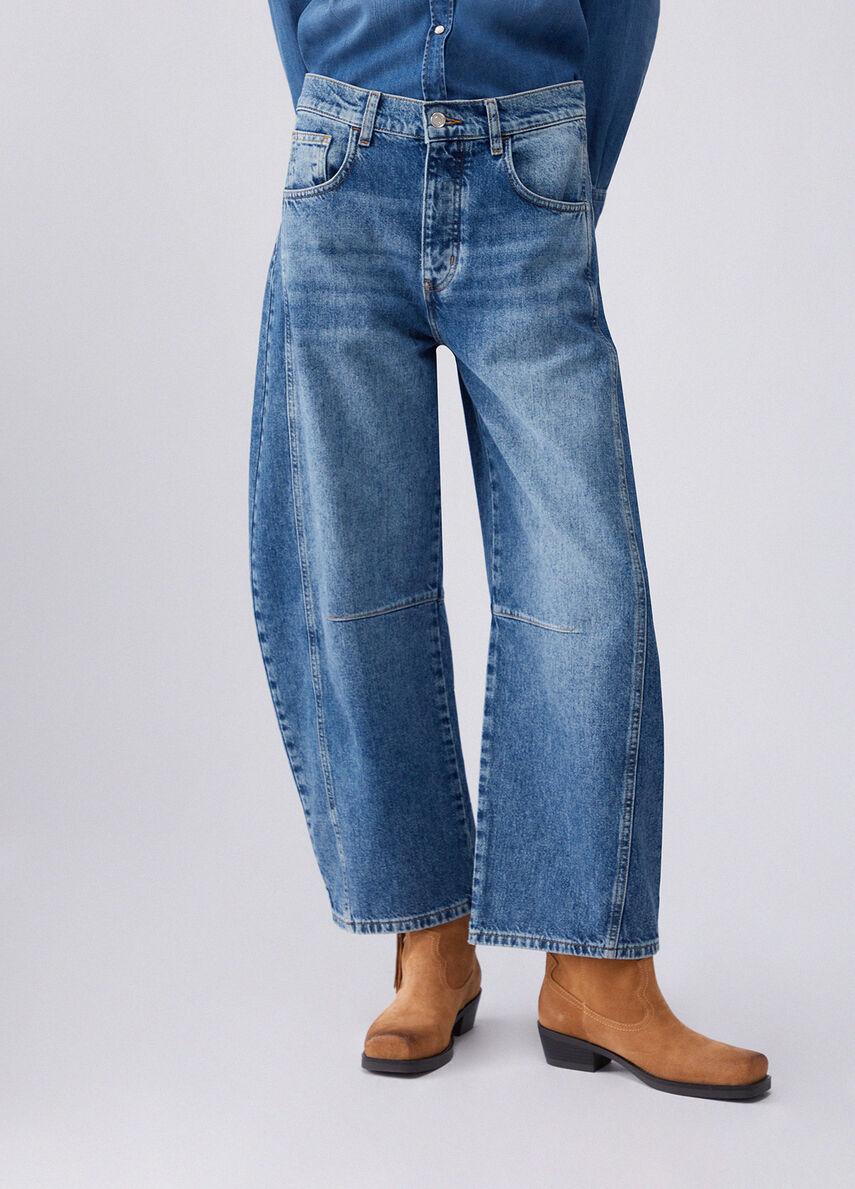 Jeans balloon a vita bassa UA6113D4854 78976 LIU JO BLUE DENIM 