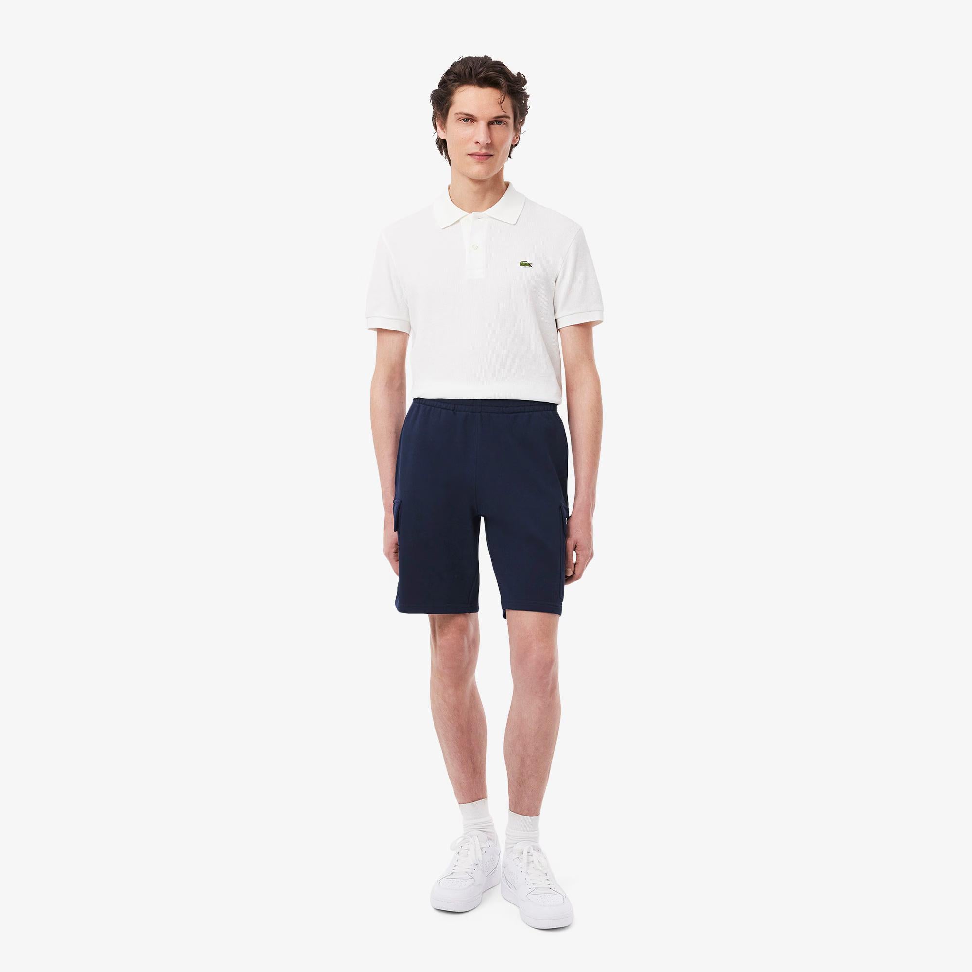 Shorts cargo in cotone felpato GH9743 166 LACOSTE 