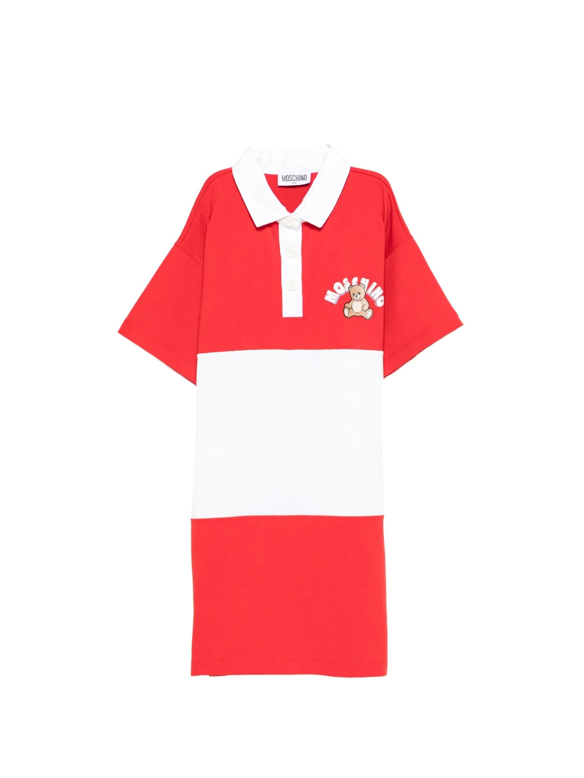 Abito con stampa Teddy HDV0HMLAA50 85268A MOSCHINO KID 