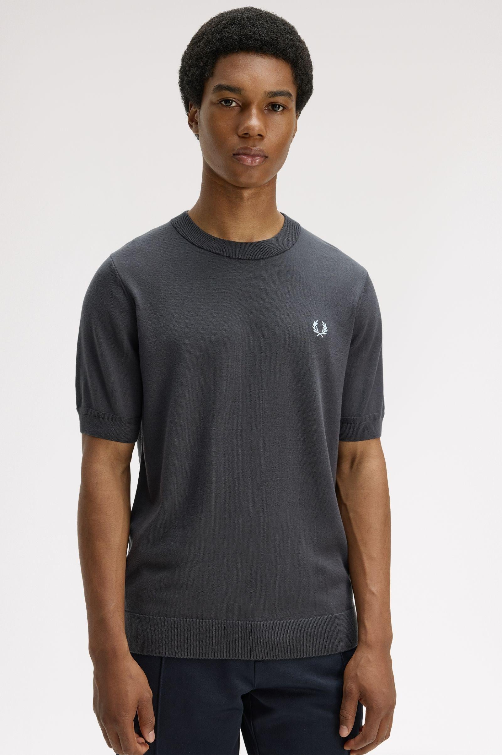 T-shirt in maglia di cotone K232258 297 FRED PERRY 