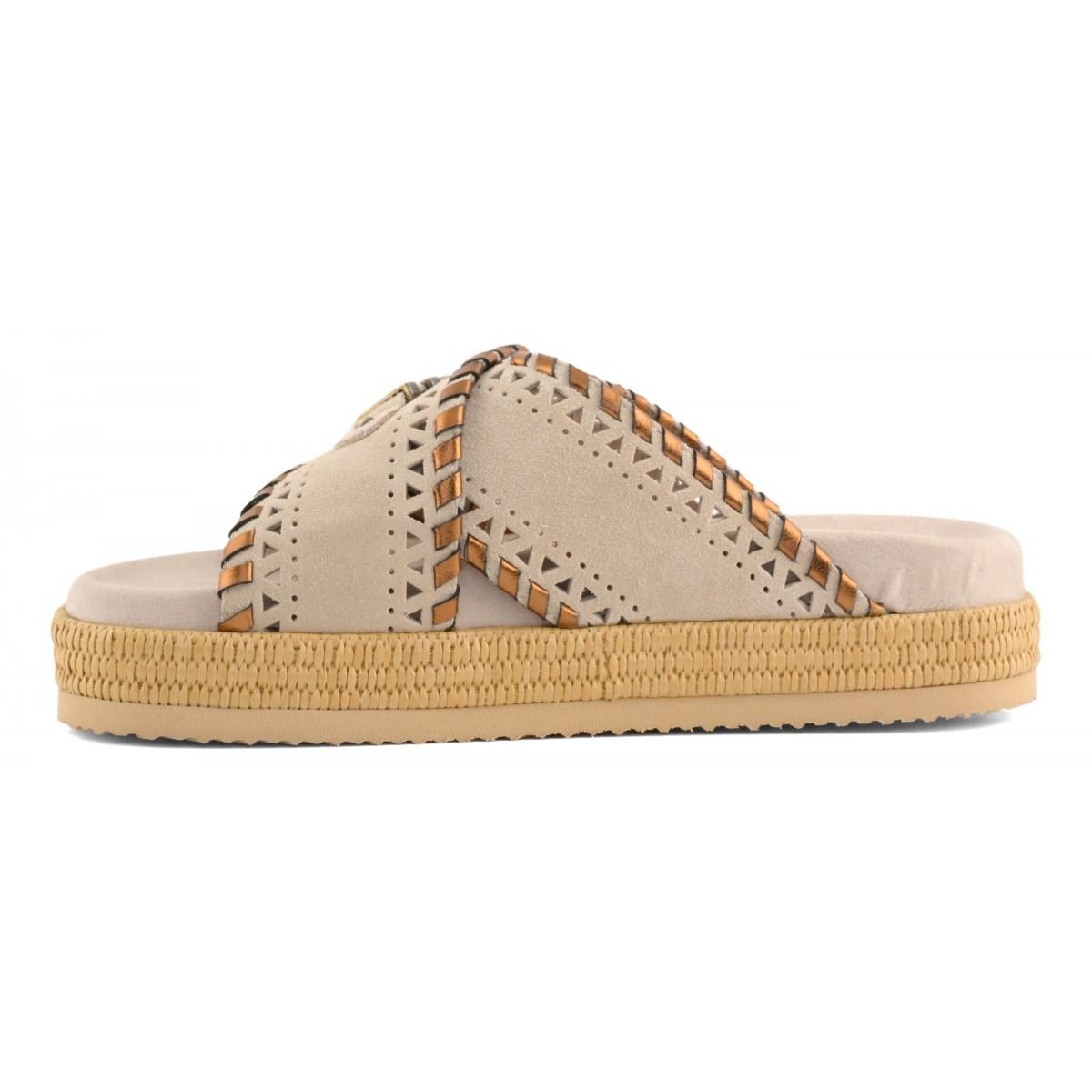 Criss-cross sandal metal stitching MUSW451013A CHLK MOU 