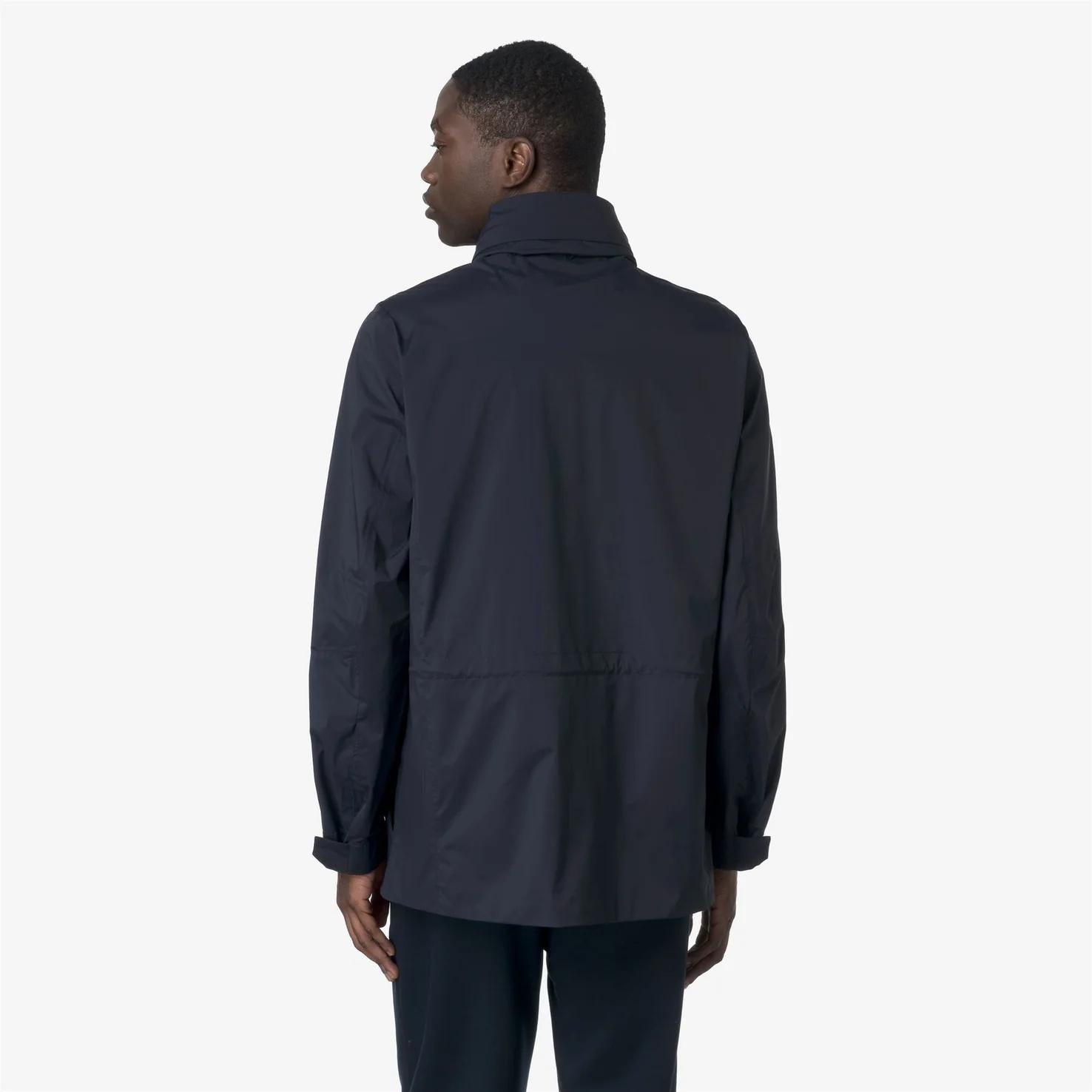 Giacca da uomo blu in nylon elasticizzato resistente alle intemperie K8135HW K89 K-WAY 