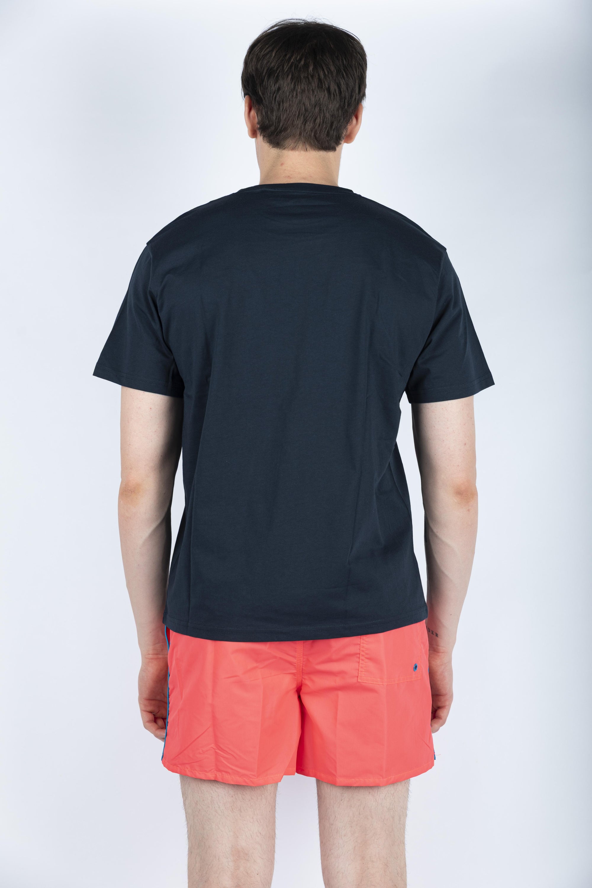 T-shirt con logo stampato blu M301TEJR900 00700 SUNDEK 