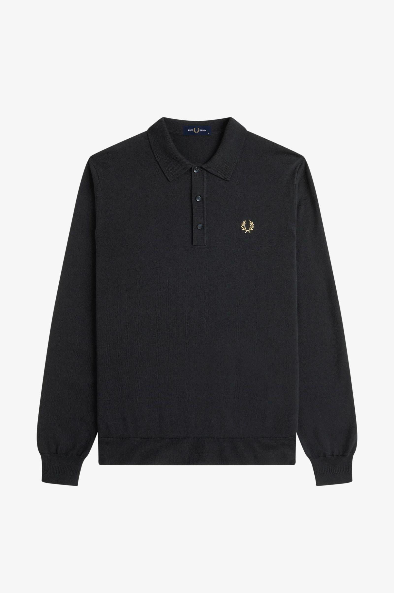Polo in maglia a maniche lunghe K453555 220 FRED PERRY 