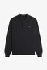 Long-sleeved knitted polo shirt
