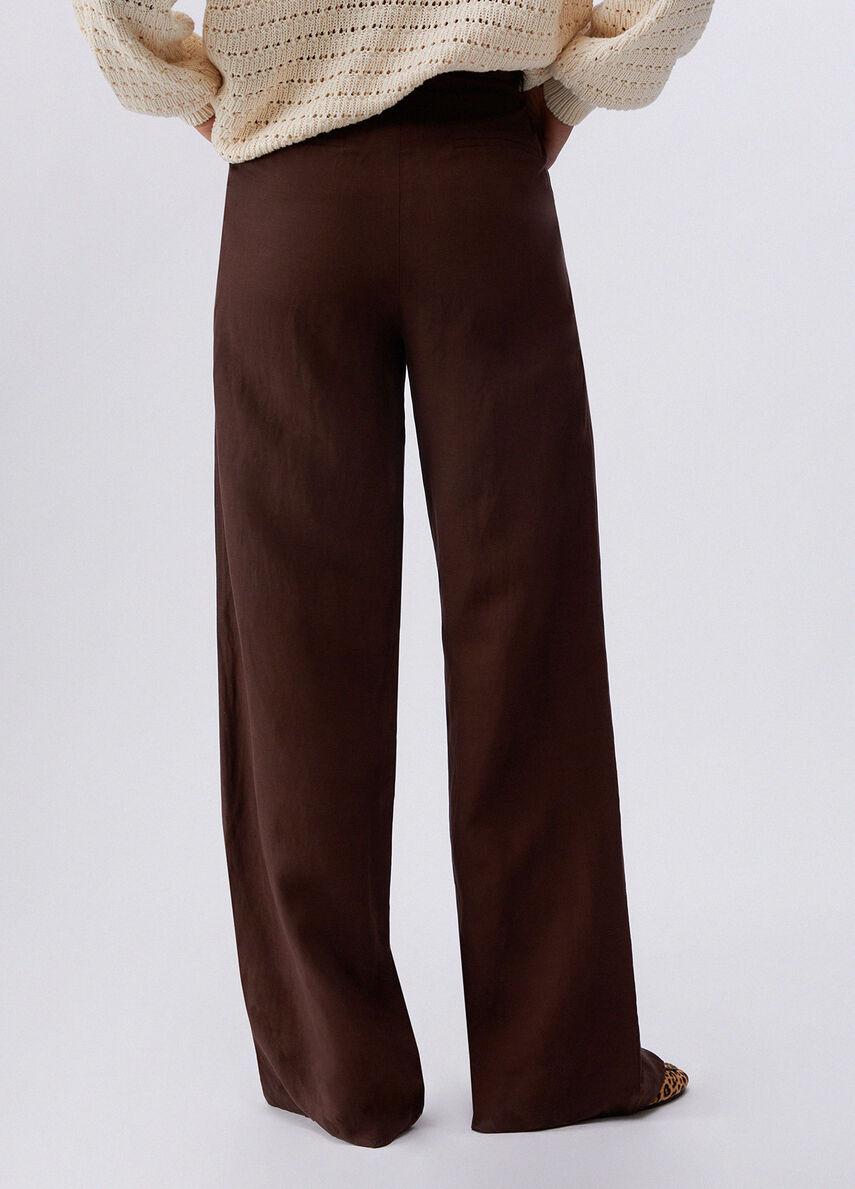 Pantaloni in misto lino WA6480T4818 91109 LIU JO WHITE1 