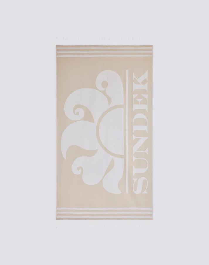 Telo mare fouta jacquard con logo mangrove AM401ATC1000 96600 SUNDEK 