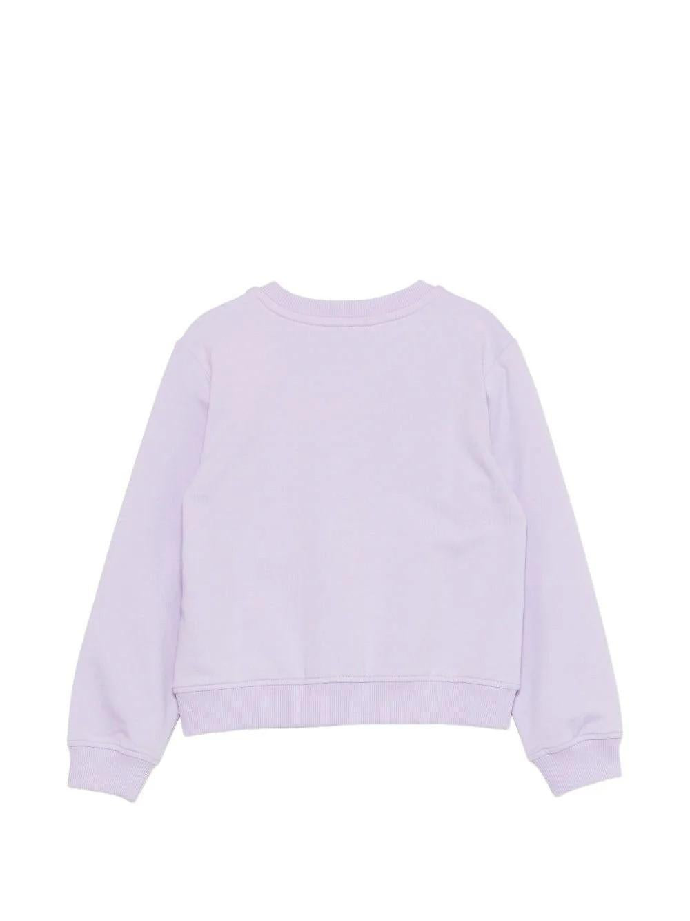 Felpa con stampa orsetto HLF02MLDA00 51683A MOSCHINO KID 