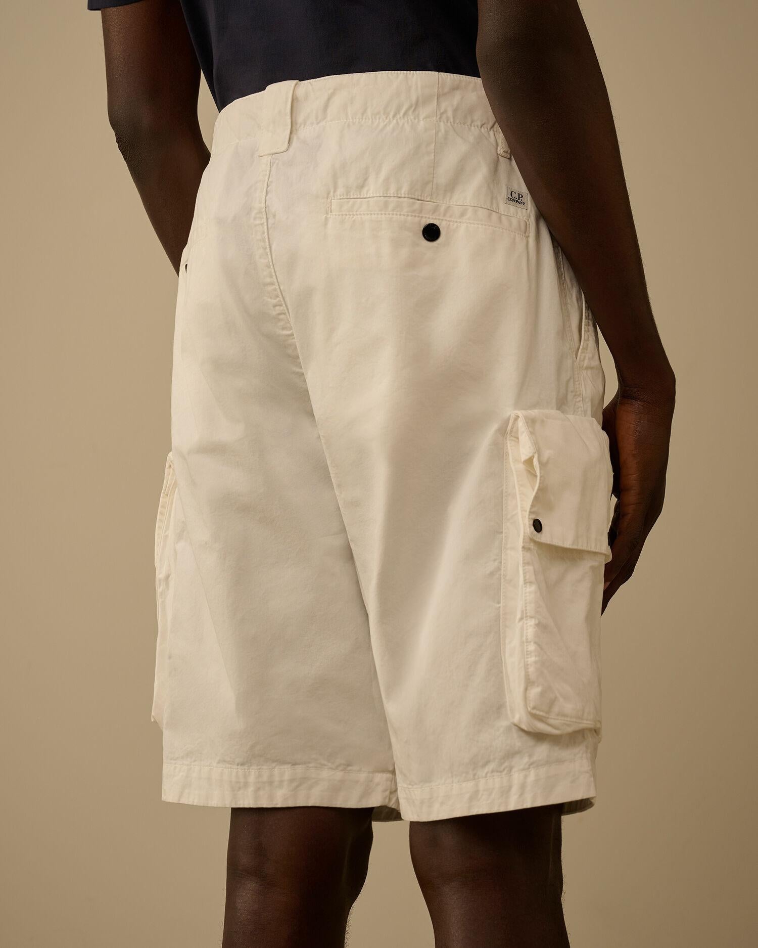 Cotton Gabardine Lens Cargo Shorts 20CMBE254A 103 C.P. COMPANY 