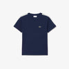 Cotton T-shirt with stripe and logo