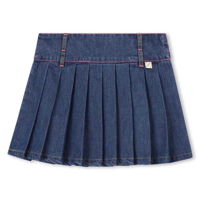 Gonna in denim plissettato U21322 Z10A BILLIEBLUSH 