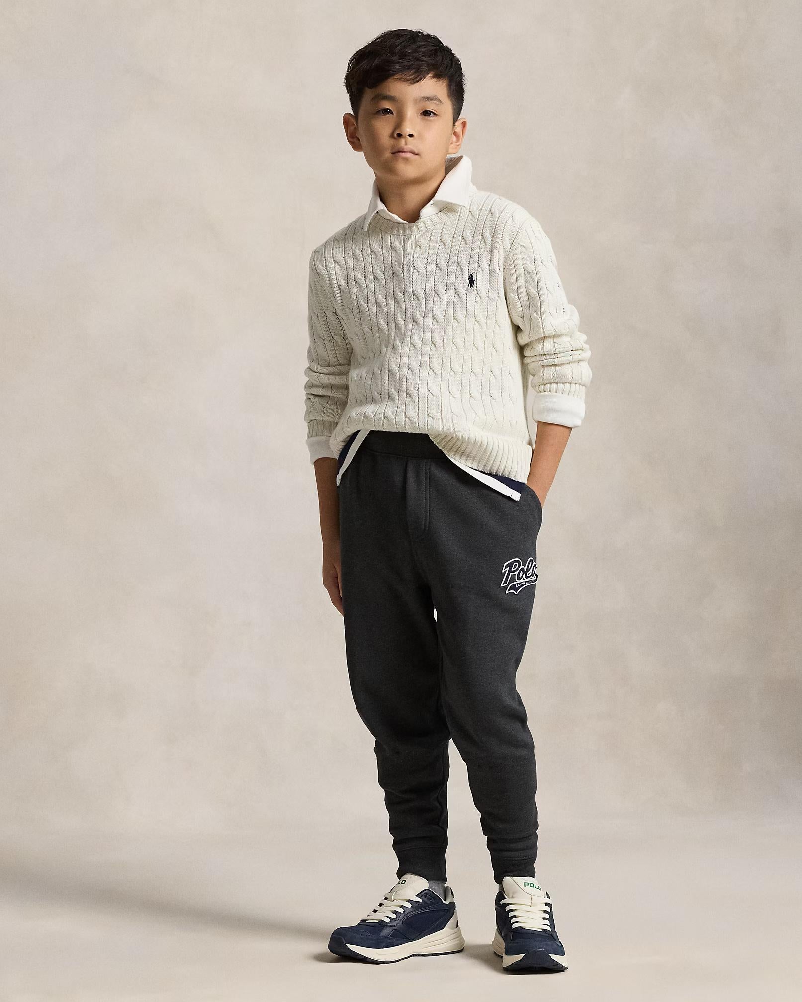 Maglia in cotone a trecce 323702674 024 POLO RALPH LAUREN 