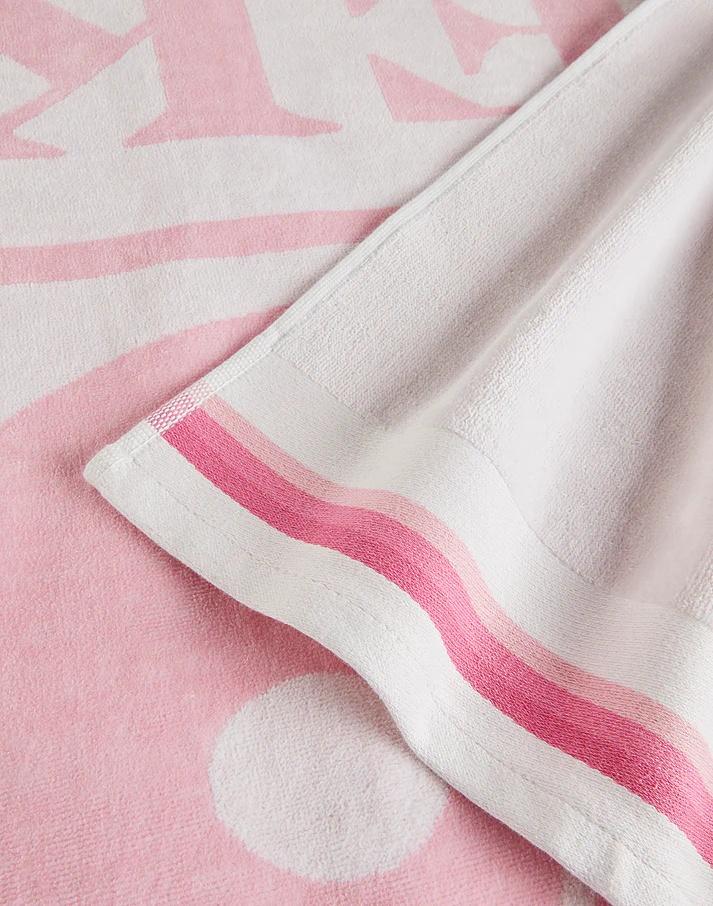 New classic telo mare jacquard con logo bianco AM312ATC1050 00602 SUNDEK 