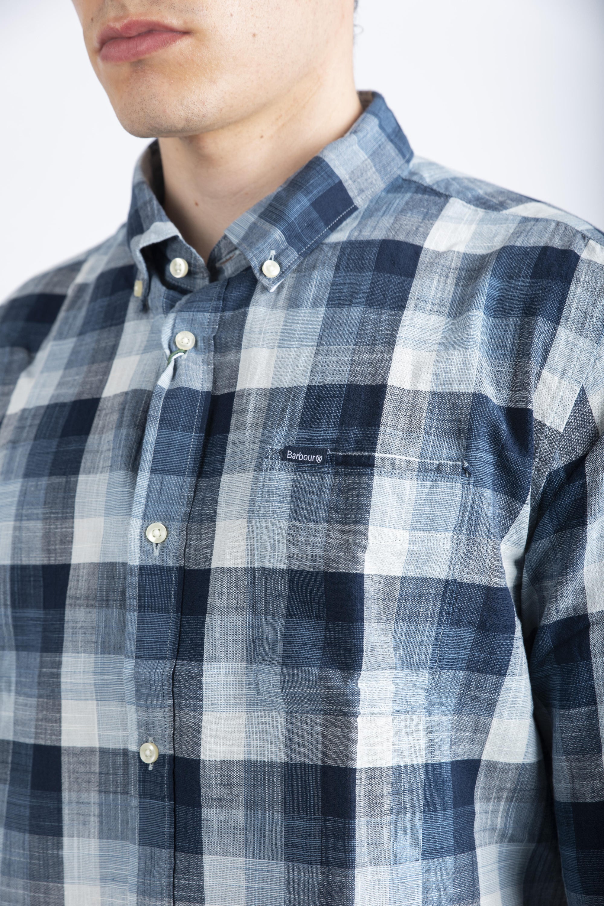 Camicia leggermente aderente Hillroad navy Barbour MSH5450 NY91 BARBOUR 