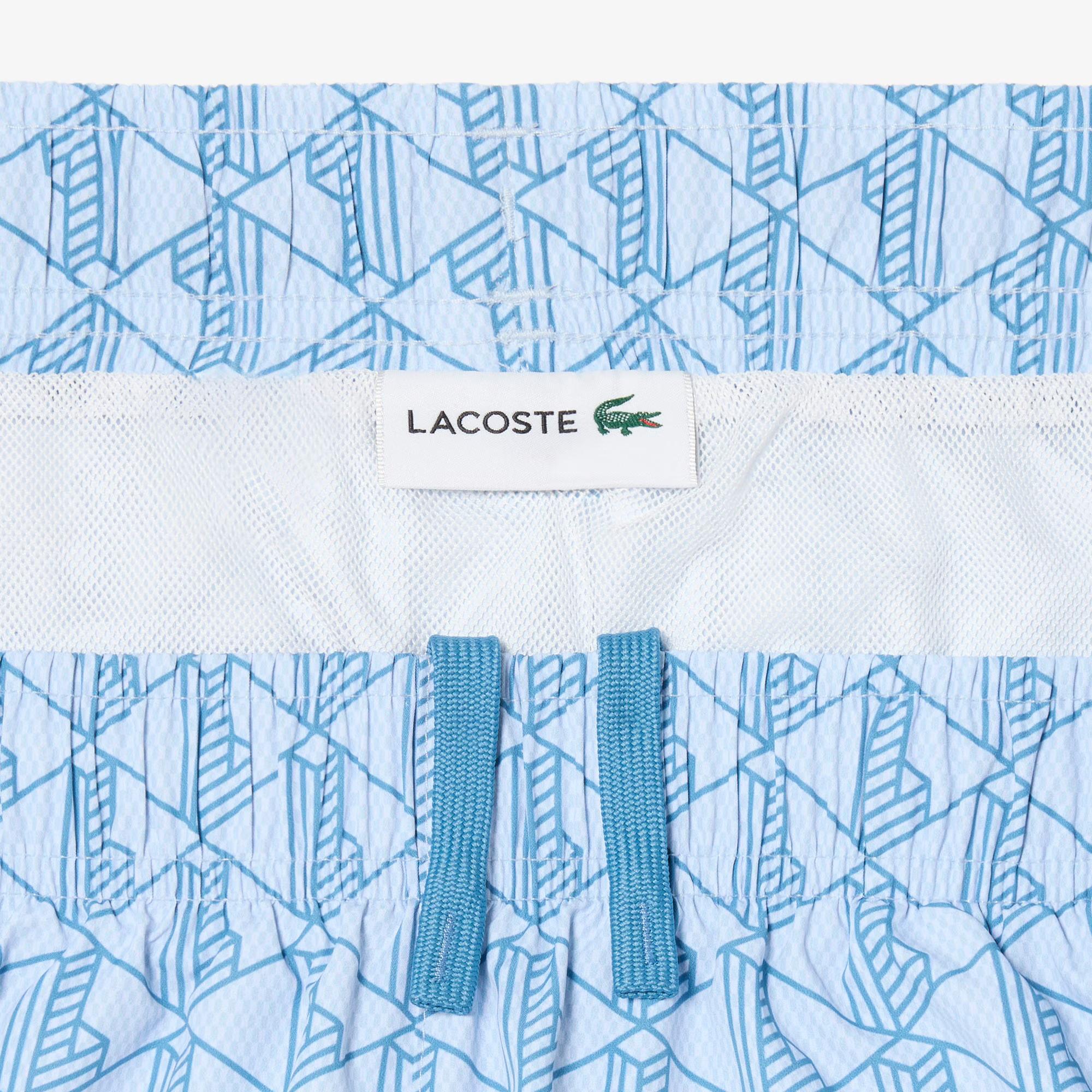 Boxer mare midi con stampa con monogramma MH9086 3IJ LACOSTE 