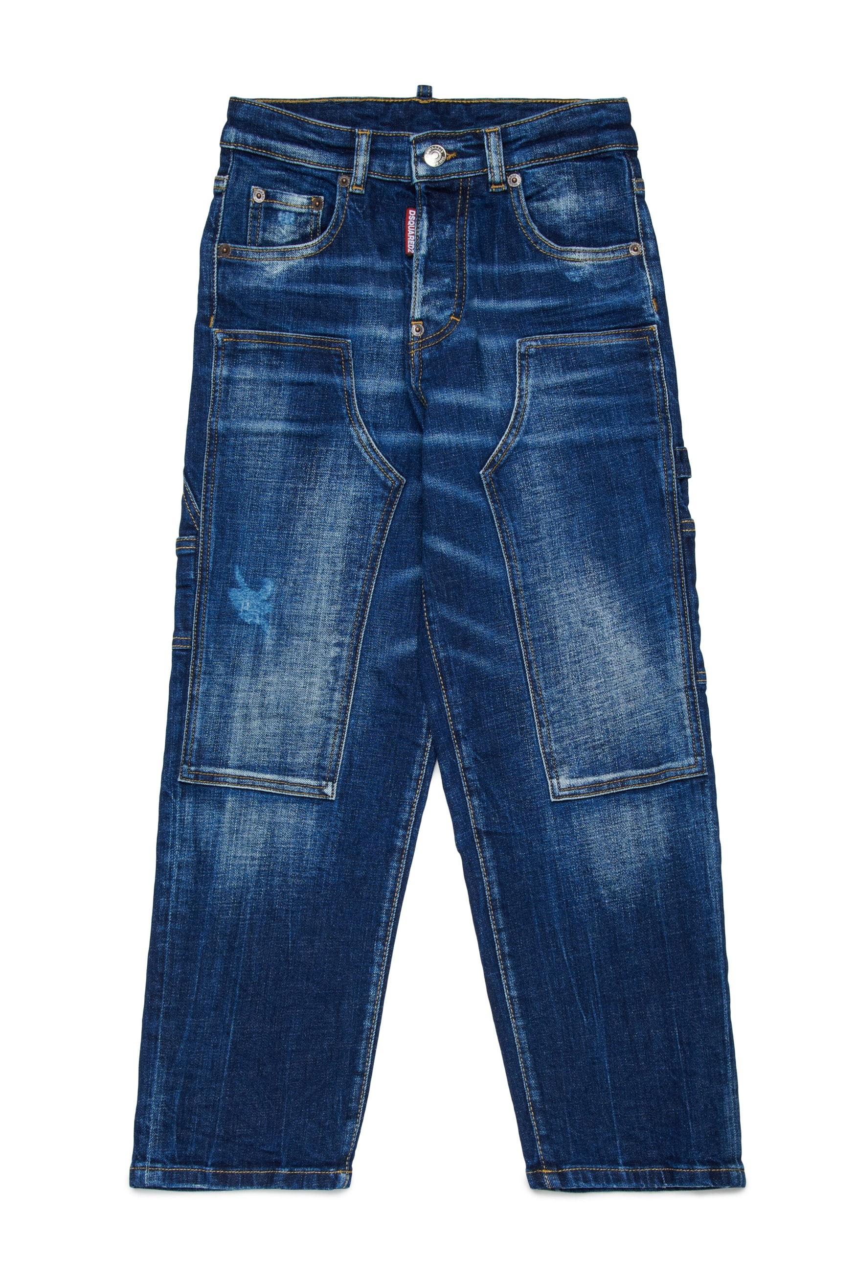 Jeans straight lavaggio blu medio DQ2636D0AFS DQ01 DSQUARED2 