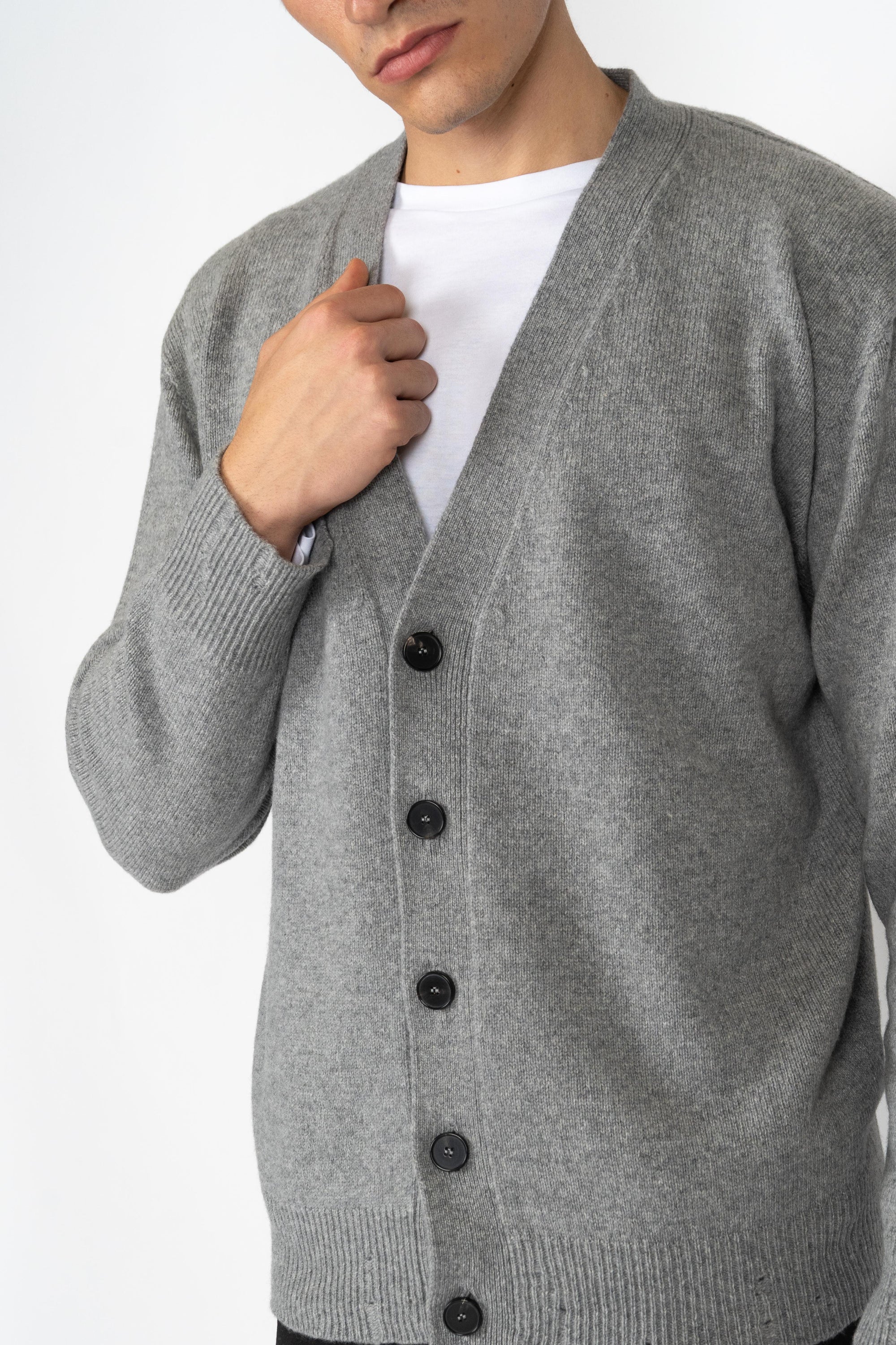 Cardigan con scollo a V B9F0116 FU93M AMARANTO 