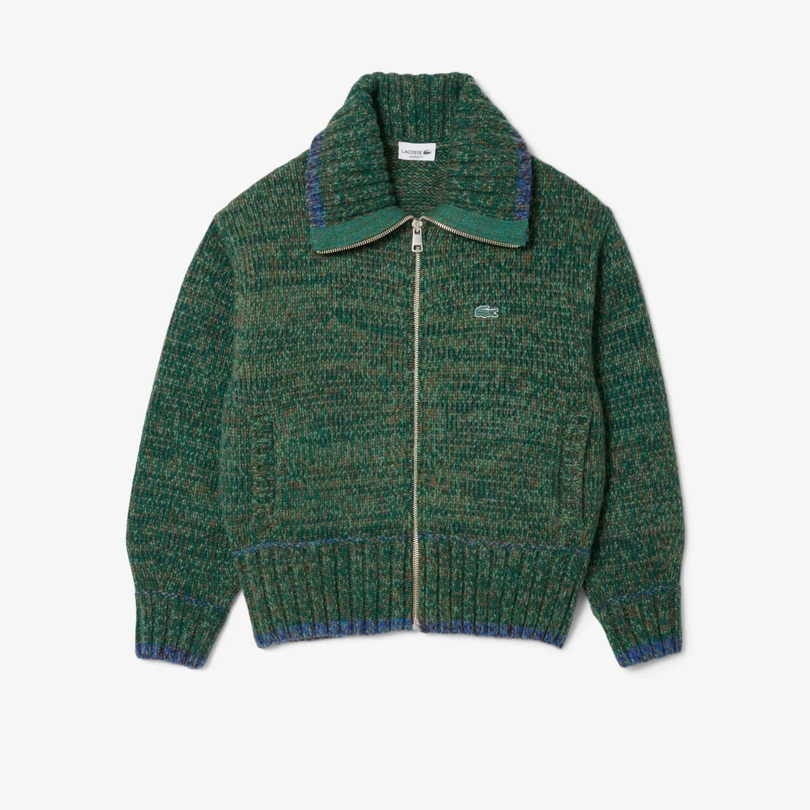 Maglione con collo ampio e cerniera AH5343 6IJ LACOSTE 