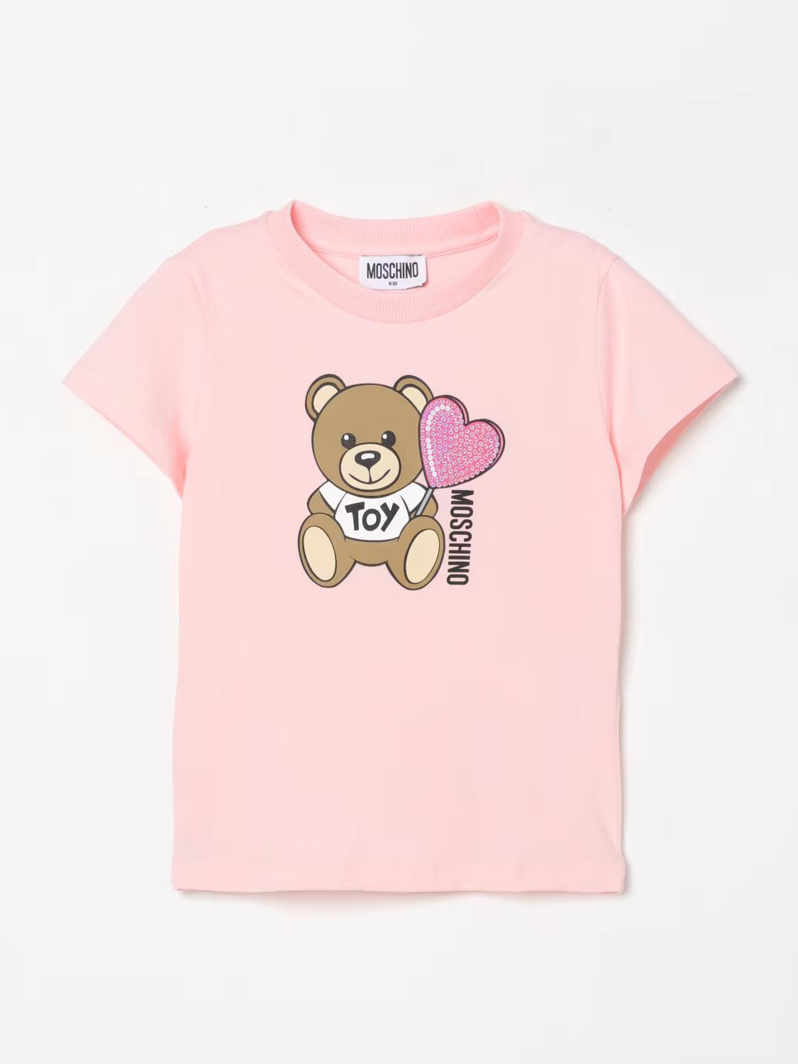 T-shirt Teddy Bear con paillettes HDM06KLBA00 50209A MOSCHINO KID 
